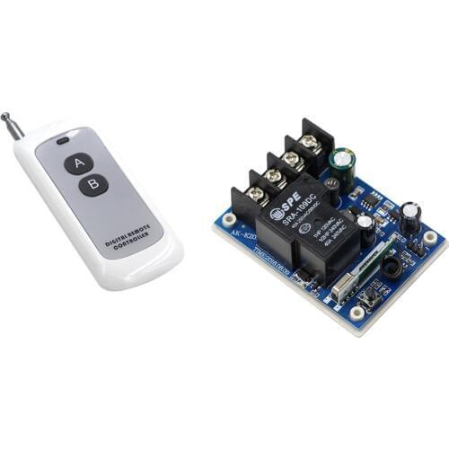 New Style Wide Voltage DC12V 24V 36V 48V 30A 1CH RF Wireless Remote Control Switch System Receiver & Digital Remote Controller