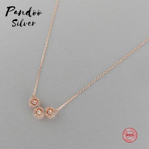 Fashion Charm Pure 925 Silver Original 1:1 Copy, Simple Design Beautiful Clavicle Chain Necklace Female Luxury Jewelry Gifts