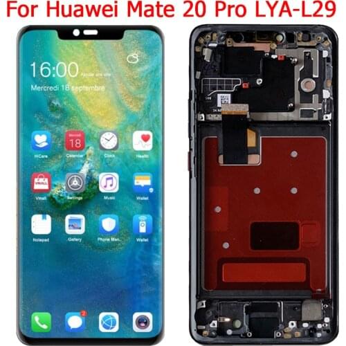 Original LCD For Huawei Mate 20 Pro Display LCD Screen With Frame 6.39" Mate 20 Pro LYA-L09 L29 LCD Display Touch Panel Assembly