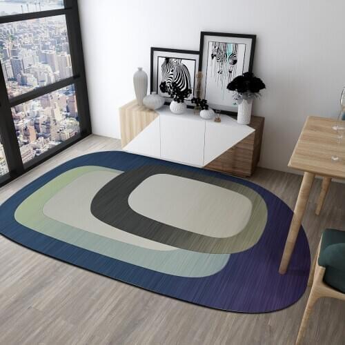 Nordic Style Living Room Carpet Irregular Round Coffee Table Bedside Area Rugs For Bedroom Decor Carpet Geometry Mat