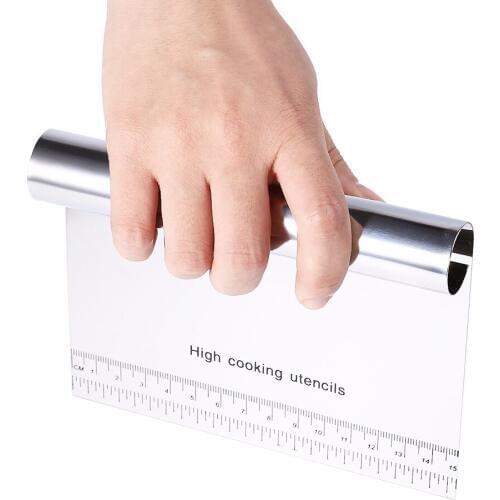 Stainless Steel Pizza Dough Scraper Cutter Fondant Cake Decoration Tools Kitchen Accessories Baking Pastry Spatulas Cutters