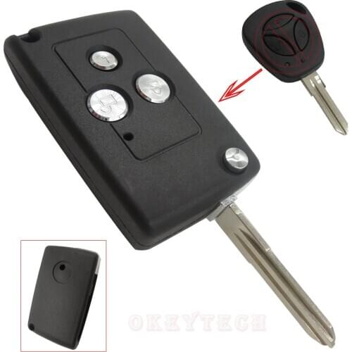 3 Buttons Modified Flip Folding Replacement Case Car Blank Key Shell For Lada Vesta AvtoVAZ Remote Case For Lada Car Key Shell