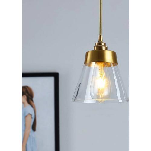 Glass Pendant Light Nordic Pendant Lamp Edison Pendant Light Brass Creative Minimalist E27 Lighting Lampshade For Restaurant