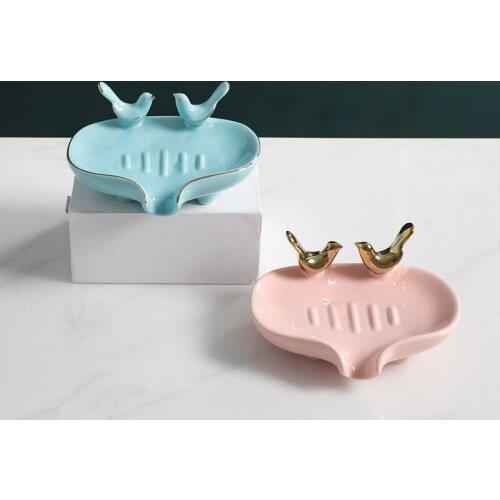 Bathroom Supplies Drain Soap Holder Soap Container Bathroom Storage Soap Rack Laundry Soap Box Ceramic Soap Dish Mydelniczka