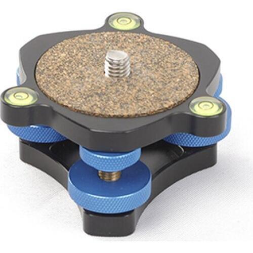High Precision Level Base Regulator Universal Adjustable RZ Leveler Base with Level for Camera Horizontal 3/8 Tripod Head