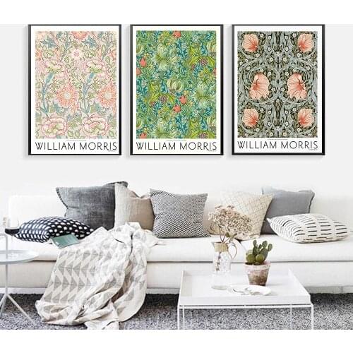 Victoria and Albert Museum Exhibition Poster William Morris Canvas Prints London Underground Art Style Painting Wall Decoration