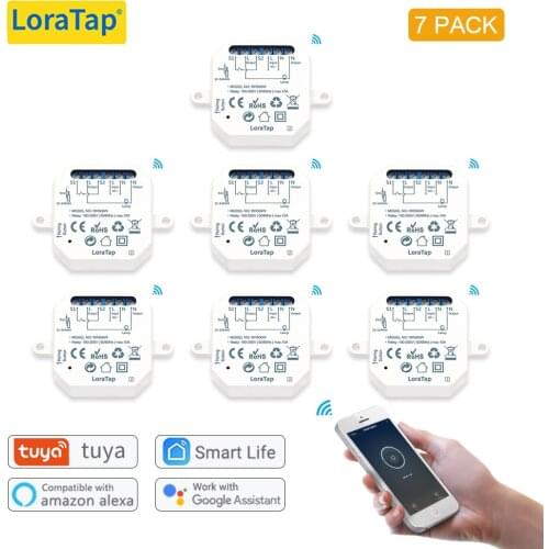 LoraTap Smart Home Wifi Switch Light Automation 1 Gang 10A Timer DIY Works with Google Home Amazon Alexa Remote Controller