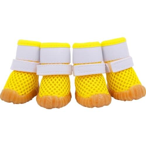 Breathable Mesh Dog Shoes Wear Resistant Soft Pet Boots Summer Shoes Small Medium Large Dogs Supplies for Walking Running Hiking