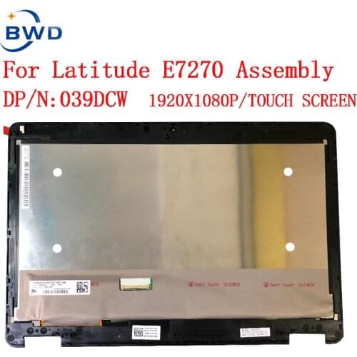 12.5" LCD Dispaly For Dell Latitude E7270 7270 FHD LP125WF1-SPG4 039DCW LP125WF1 LCD touch screen assembly 1920x1080