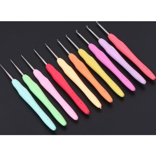 1PC Metal Knitting Needles Crochet Hooks Tool With Ergonomic Grips 0.5-2.75mm wholesales