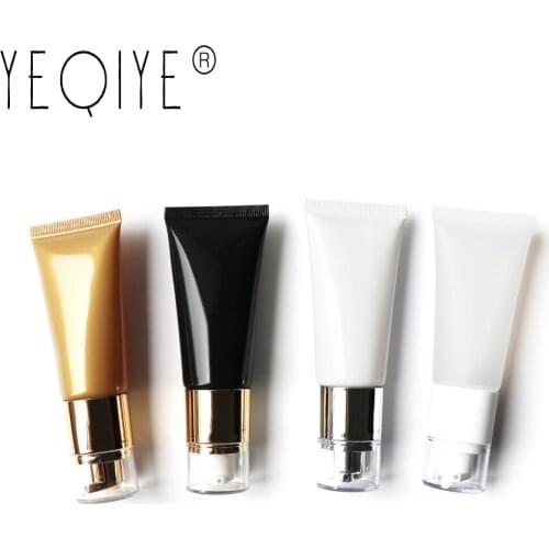 【20PCS】40ml Cosmetic Soft Tube Vacuum Pump Cap 40 Foundation Cream Refillable Bottle Travelling Bottle Skin Care Product Packing