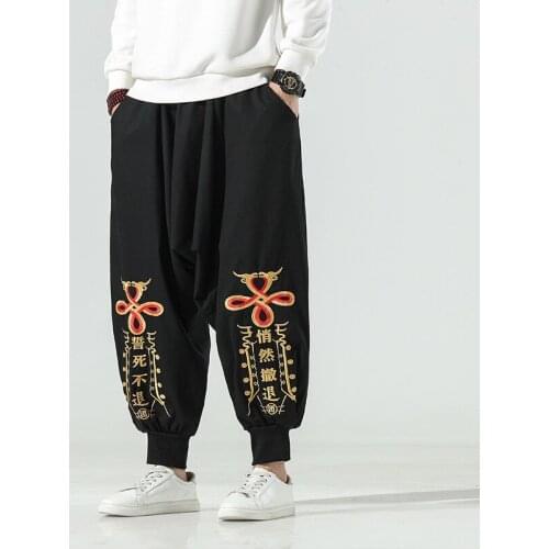 2021 Fashion Jogger Harem Pants Men Baggy Casual Japanese Sweatpants Male Hip Hop Oversized Streetwear Chinese Pants Man 30463