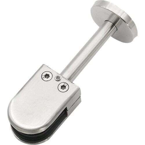 304 Stainless Steel Glass Clamps Adjustable Glass Holder for Window Balustrade Staircase Handrail Glass-to-Ground Fixed Bracket