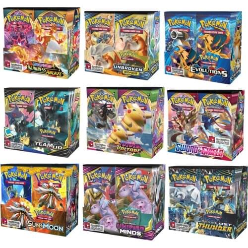 324Pcs/box Cards Pokemon Tcg: Word & Shield Darkenss Ablaze Rebel Vivid Expansion Versions & Display Cards Game Toys Child Gift