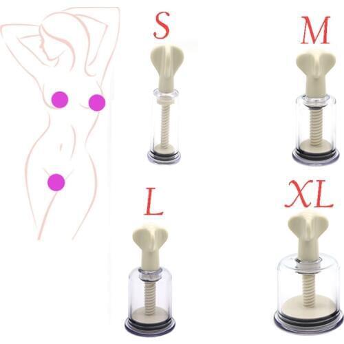 4 Sizes For Choose 1 Pc Women Breast Nipple Sucker Clitoris Body Massage Stimulator Nipple Clamps Pump Breast Enlarger Sex Toys