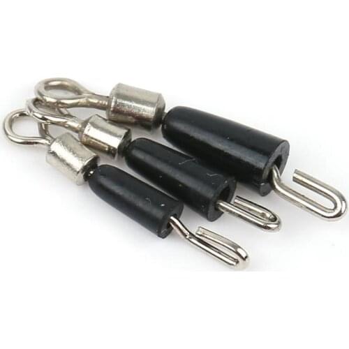 50pcs Fishing Line Connector Swivel portable durable Fishing Pin Ring Connector Line Stopper Swivels Fishhooks Fishing supplies