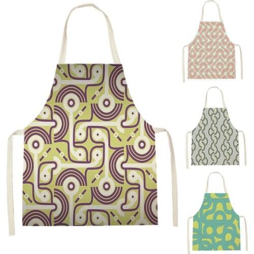 Abstract Portrait Profile Line Kitchen Apron Women Bibs Home Cooking Baking Accessories Baking Apron for Men Pinafore Tablier