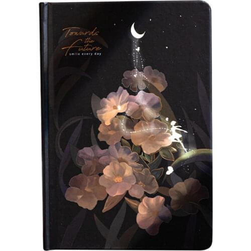 Moonlight Ballet Luminous Color Page Notebook Record Book Retro College Student Handbook Literary Exquisite Hardcover Book