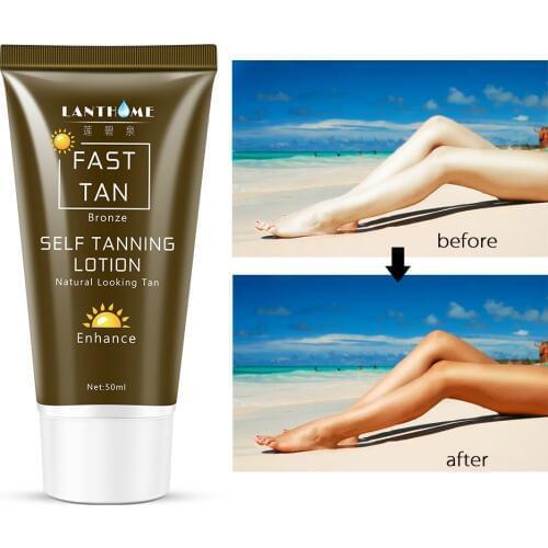 Droshipping Fast Solarium Tanning Lotion Self Tanner for Face and Body Bronzer Cream Naturalize Tanning Sun Tan Body Foundation