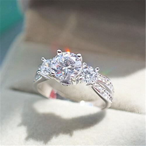 CC Hyperbole Vintage Rings For Women S925 Silver Luxury Cubic Zirconia Diamant Bridal Wedding Engagement Anillos Mujer CC1468