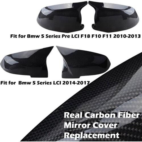 Carbon Fiber Rearview Wing Side Mirror Cover Fit For Bmw 5 Series F10 F18 LCI 2014-2017, Pre LCI 2010-2013 Car Accessories