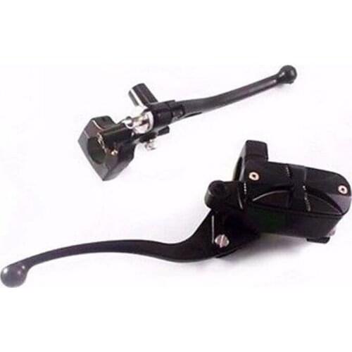 Black 1" Cross Handlebar Brake Clutch Lever Cruiser Chopper Cafe Racer Bobber VT
