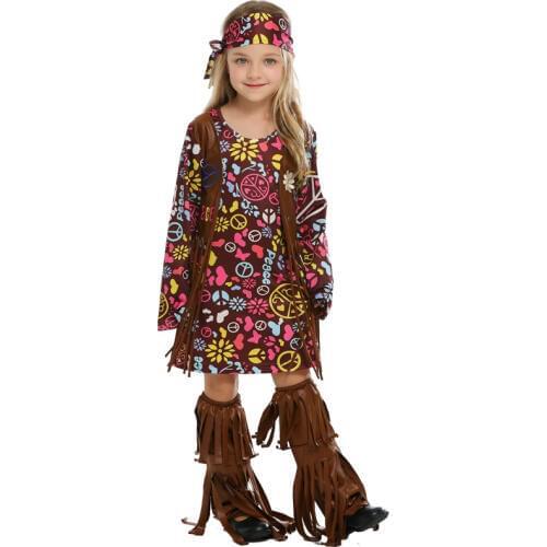 Svitania Children Cosplay Aboriginal Costume Set Children Forest Party Costume Dress 100-175cm