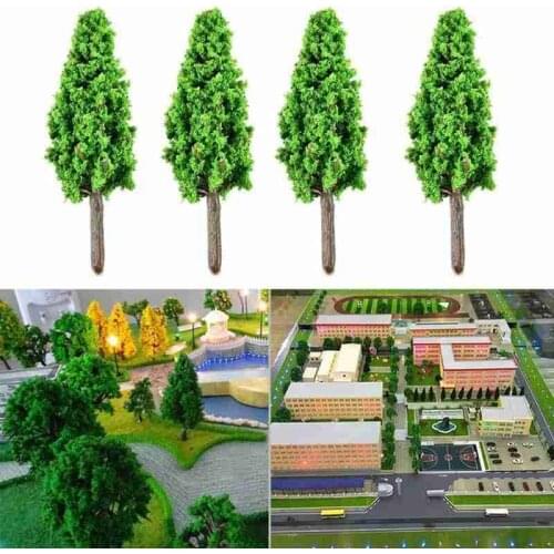 DIY Material Construction Sand Table Garden Micro-field Plastic Landscape Handmade Green Pine Simulation Tree Model Mini