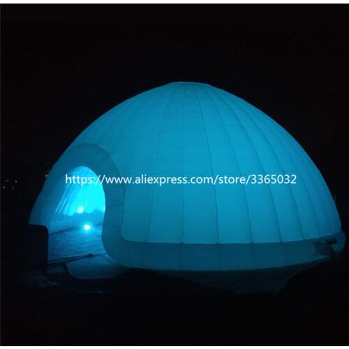 Customized waterproof LED lights Inflatable Igloo Dome Tent For Bar and Parties