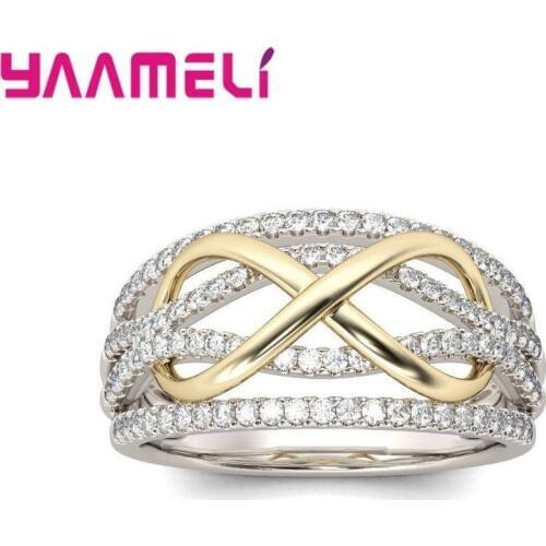 Fashion Friendship Infinity Ring 925 Sterling Silver Knuckle Rings Romantic Cute Simple Geometric 8 Eight Rings for Friends