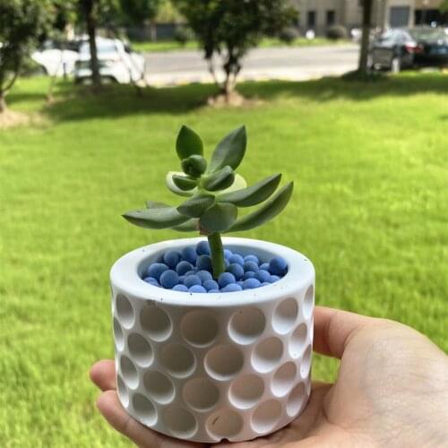 Round Dot Concrete Planter Molds Square Silicone Mold Flower Pot Molds Cement Plants Pot Plaster Storage Box Epoxy Resin Mould