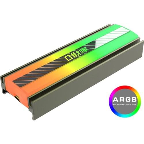 Universal 5V 3pin ARGB Sync M.2 2280 SSD Radiator Aluminium Heatsink Hard Disk Cooling Fin Computer Desktop M2 Cooler