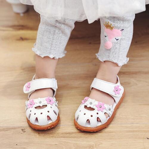 CUZULLAA 2019 Summer Baby Girls Sandals Princess Soft Bottom Flower Shoes Girls Dress Shoes Baby Beach Sandals Summer Baby Shoes