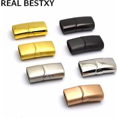 HOLE SIZE:12.3*6.3MM Custom Logo 5PC Nickel Free stainless steel Magnetic Clasps Jewelry Findings Rectangular,Mixed Color CLASPS