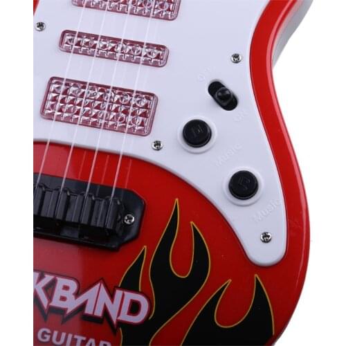 Music Electric Guitar 4 Strings Musical Instrument Educational Toy Kids Toy Gift C5AA