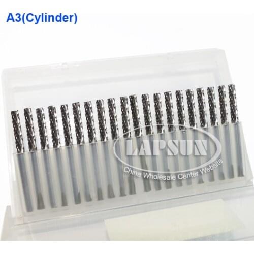 20pcs 1/8" 3mm Tungsten Carbide Burr Rotary Cutter files Points Drill Bit Set CNC Engraving CED Cylinder NO. A3