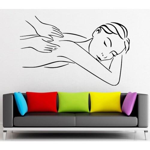 Salon Sticker Spa Decal Muurstickers Posters Vinyl Wall Art Decals Pegatina Decor Decoration Mural Salon Sticker
