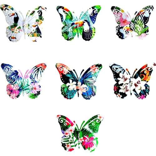 Metal Butterfly Wall Art Decor Hanging Sculpture Indoor Outdoor For Home Bedroom Living Room Office Garden Wall Hanging Ornament