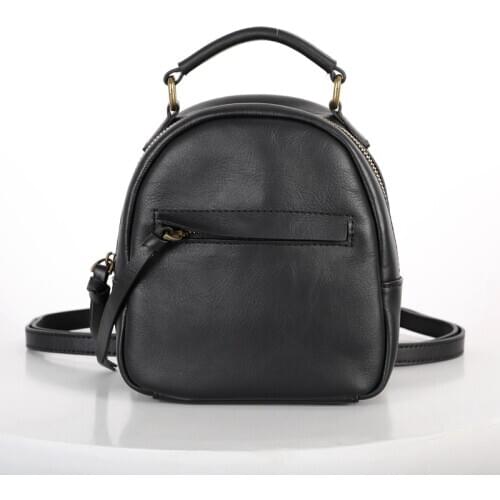 WOONAM 2020 New Bag Women Fashion Natural Top Hide Genuine Cowhide Leather Mini Backpack Bag
