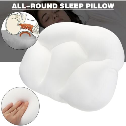 3D All-round Cloud Pillow foam particles sleeping pillow Head neck shoulders Support Relax Comfort Pillow White