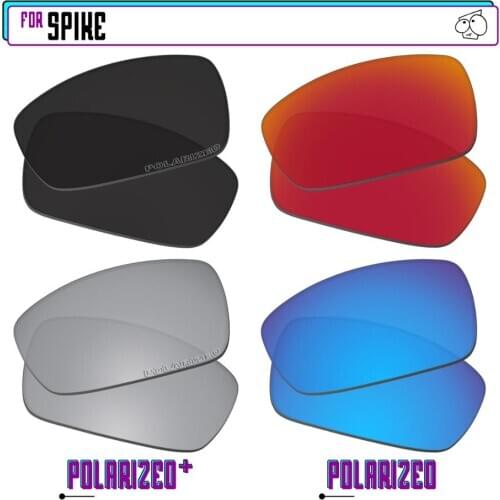 EZReplace Polarized Replacement Lenses for - Oakley Spike Sunglasses - BkSrP Plus-RedBlueP
