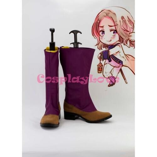 Custom Purple France Cosplay Shoes Boots from Axis Powers Hetalia Cosplay For Halloween Christmas