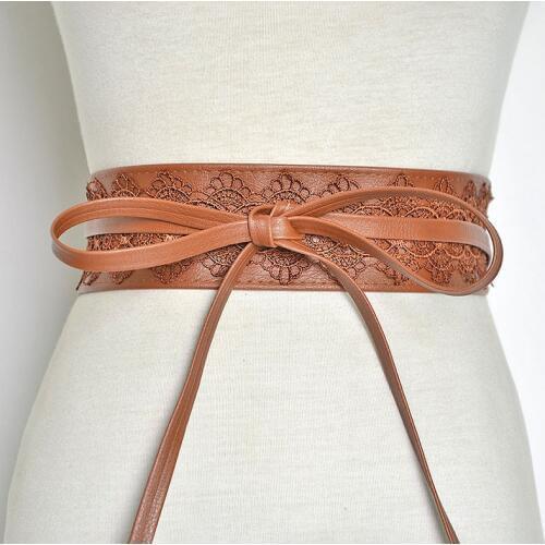 Designer brands Fashion Women Belt white Elastic Belt Bow Wide Stretch leather belt Style belt for dresses women Accessories