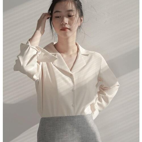 EosDAC shirts Simple and generous chiffon shirt in spring and Autumn