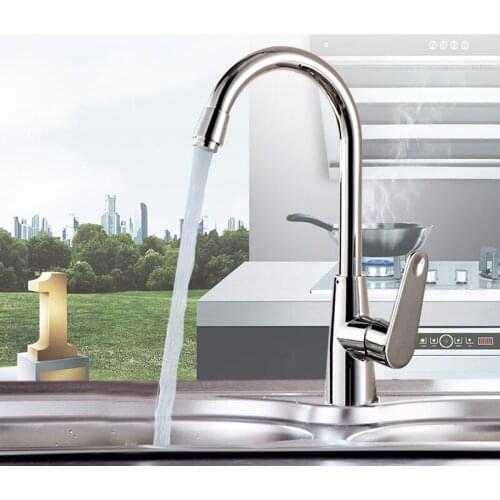 Kitchen Faucets Copper Kitchen Mixer Single Handle Single Hole 360 Degree Rotation Kitchen Faucet Mixer Sink Tap Kitchen Faucet