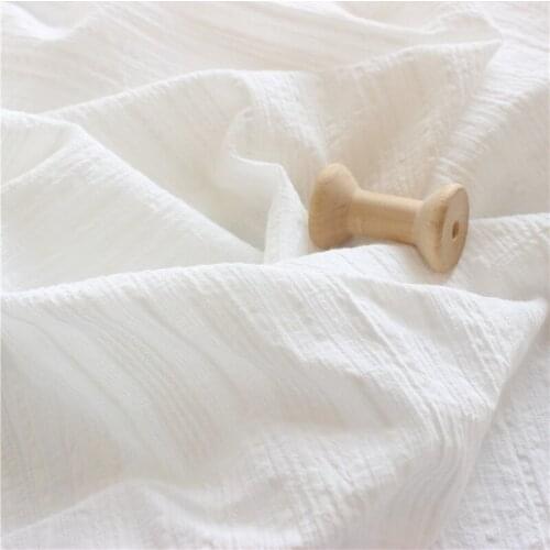 Pure Cotton Jacquard Bubble Cloth Fabric Rural Womens Shirt Dress Cloth Childrens Clothing Fabrics