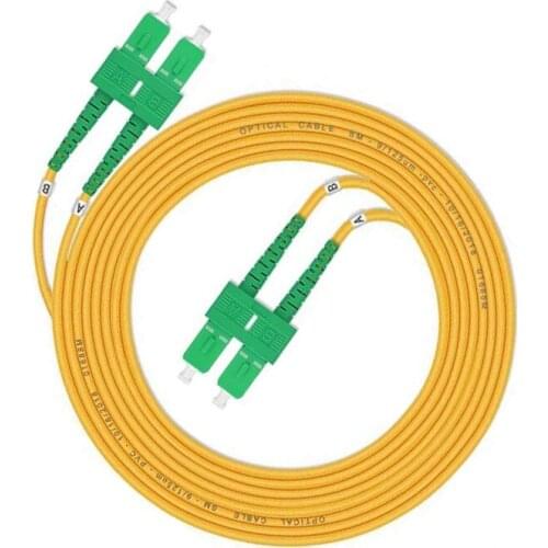 Fiber Optic Patch Cable SC/APC-SC/APC Singlemode Duplex Fiber 3.0mm PVC Fiber optic jumper Patch Cable