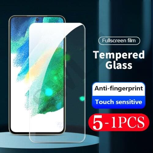 5-1Pcs on the tempered glass for Samsung Galaxy s20 plus s21 FE 5G ultra phone screen protector protective filme