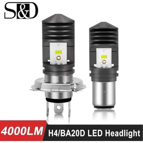 1Pcs Motorbike H4 LED BA20D led H6 HS1 6 CSP Motorcycle Headlight Bulb 4000LM 6000K Hi/Lo Beam Light Moto Fog Lamp Super Bright