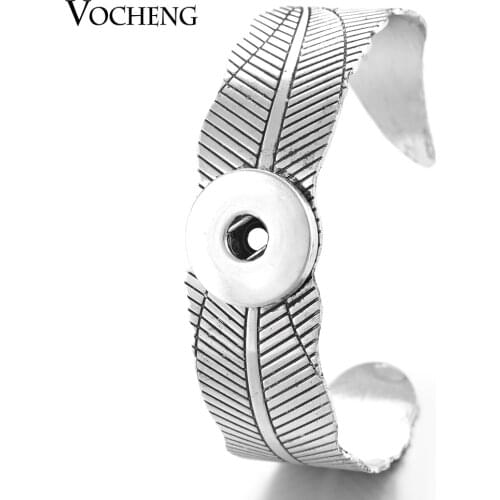10PCS/Lot Wholesale Vocheng Ginger Snap Button Cuff Bangle 18mm Jewelry NN-475*10 Free Shipping